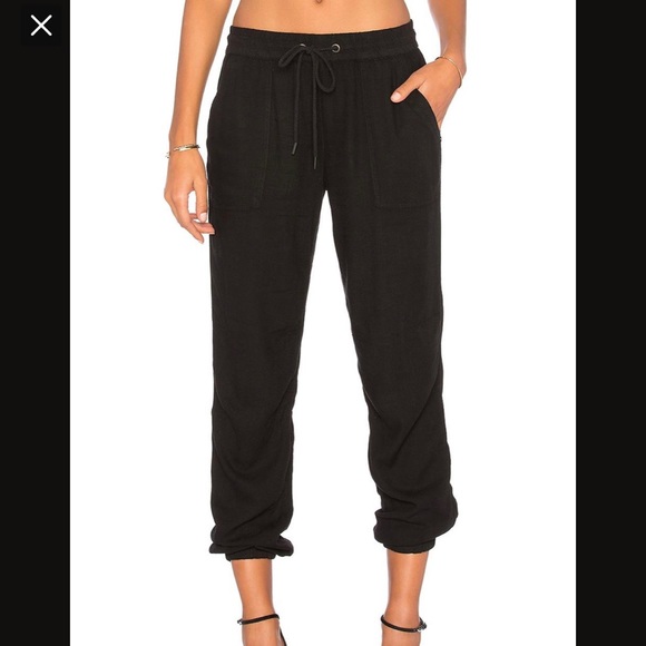 Sanctuary Pants - Sanctuary black linen joggers size small